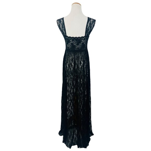 NWT Free People Romantic Black Lace Boho Maxi Dress - Picture 11 of 16